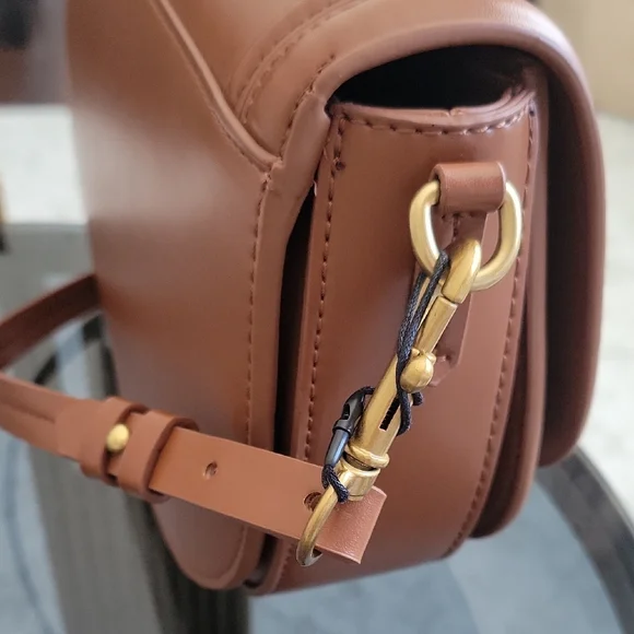Zara Tan Leather Crossbody Bag - Picture 15 of 15
